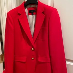 Classic Red Wool Blazer